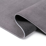 Relax Samba Rond - Wasbaar Effen Vloerkleed - Uni Tapijt - Grijs