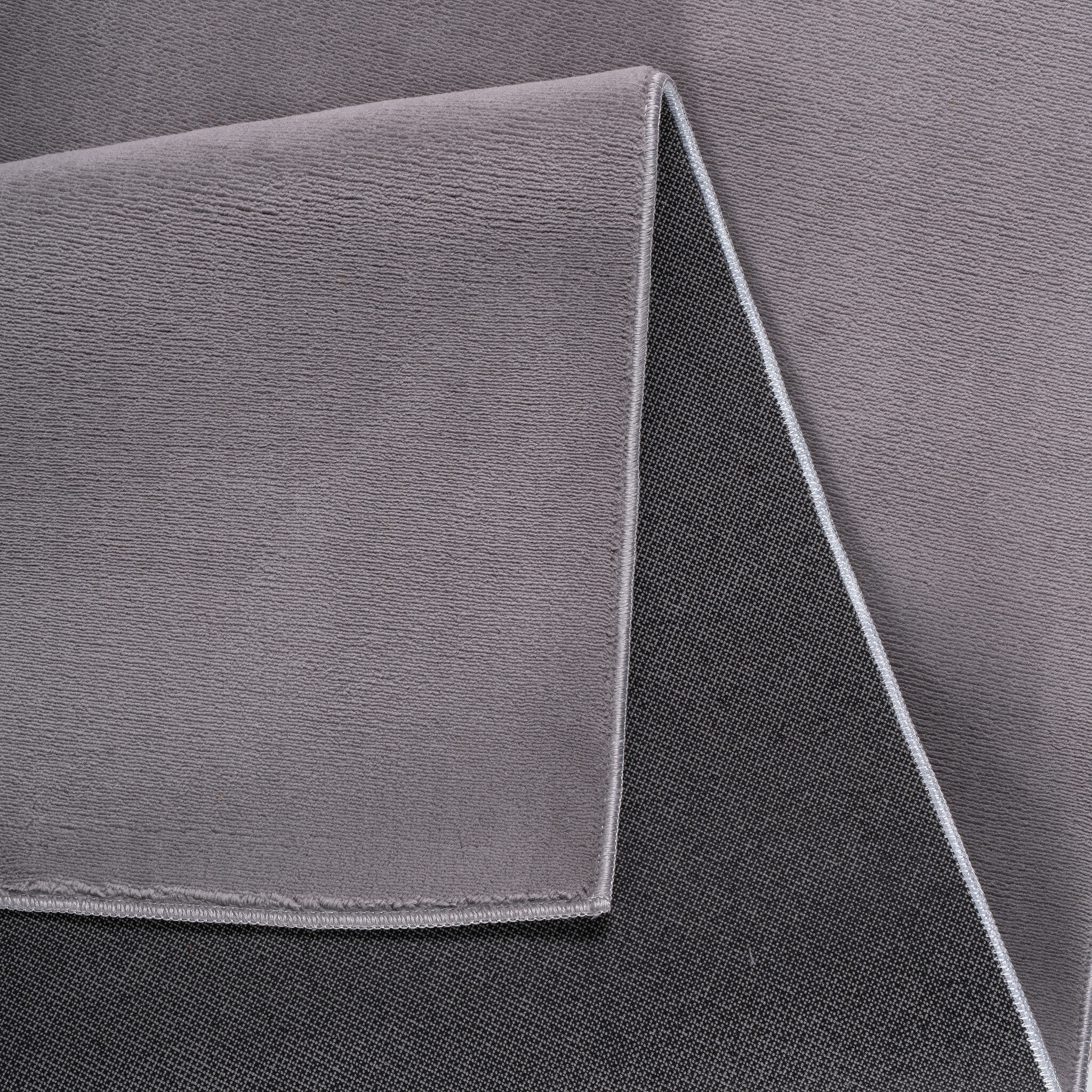 Relax Samba Rond - Wasbaar Effen Vloerkleed - Uni Tapijt - Grijs