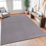 Relax Samba - Wasbaar Effen Vloerkleed - Uni Tapijt - Grijs