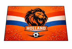 Oranje Vloerkleed – Holland Leeuw Design – Wasbaar & Anti-Slip – Voor Binnen & Buiten – WK Voetbal Fans