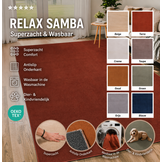 Relax Samba Rond - Wasbaar Effen Vloerkleed - Uni Tapijt - Terra