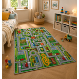Speelkleed Stad – Groot Kinderkleed met Anti-Slip Onderkant