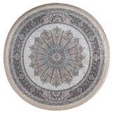 Star Rond Klassiek Oosters Vloerkleed Wasbaar Creme