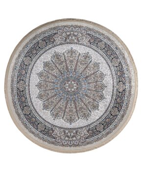 Star Rond Klassiek Oosters Vloerkleed Wasbaar Creme