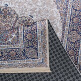 Star Klassiek Oosters Vloerkleed Wasbaar Anti Slip Creme