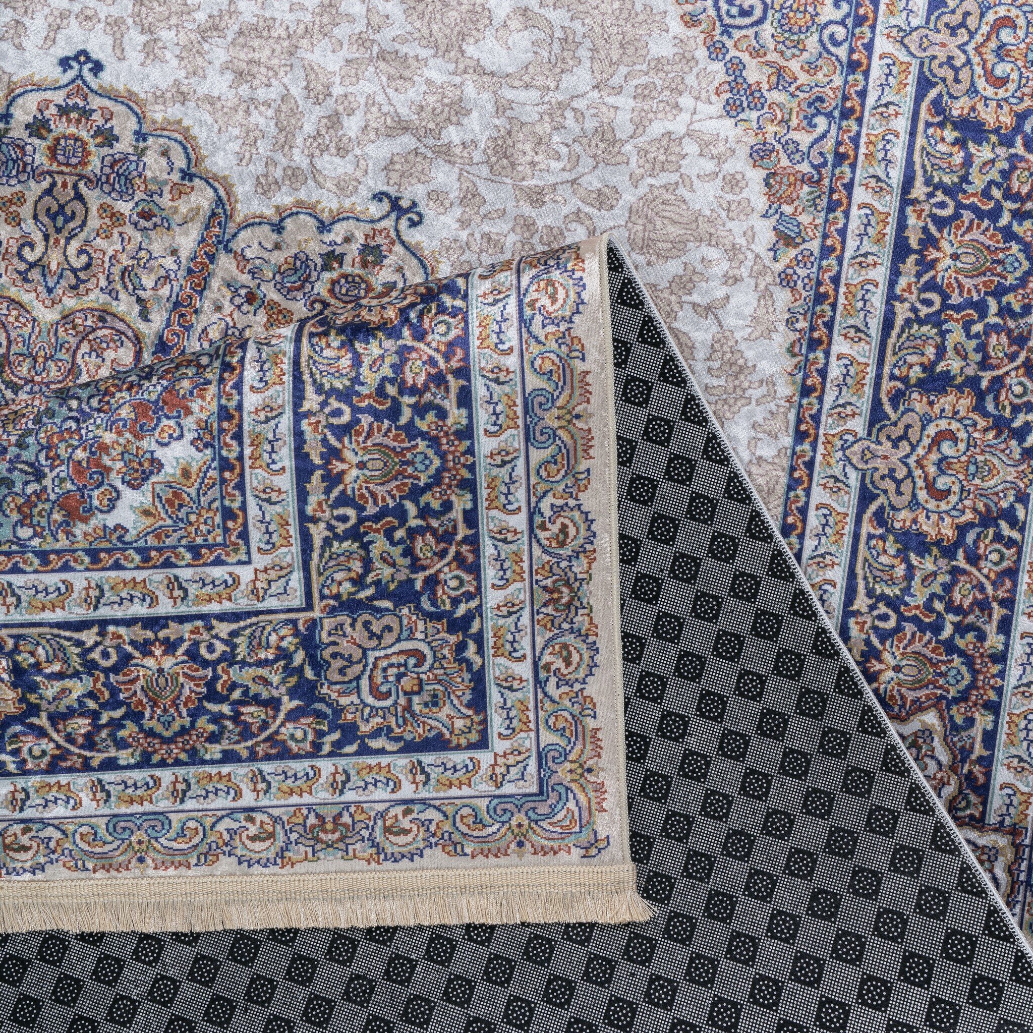 Star Klassiek Oosters Vloerkleed Wasbaar Anti Slip Creme