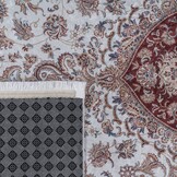 Star Klassiek Oosters Vloerkleed Wasbaar Anti Slip Creme Rood