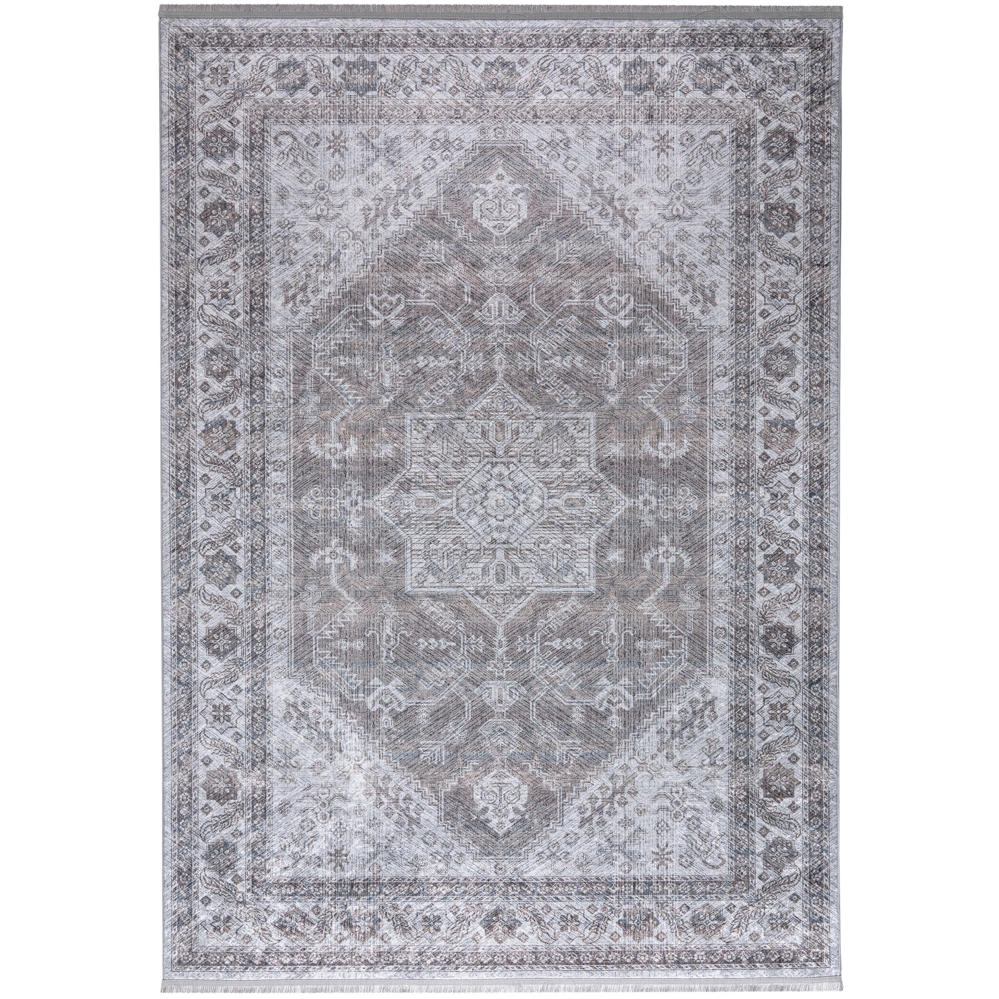 Star Vintage Vloerkleed Wasbaar Anti Slip Grijs Beige