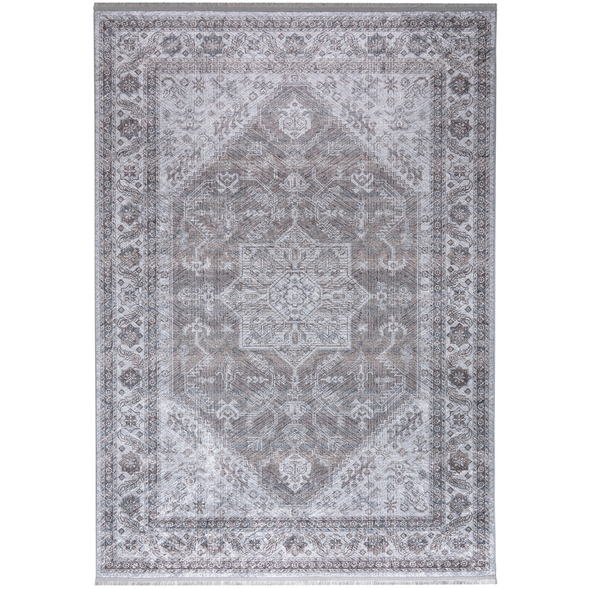 Star Vintage Vloerkleed Wasbaar Anti Slip Grijs Beige