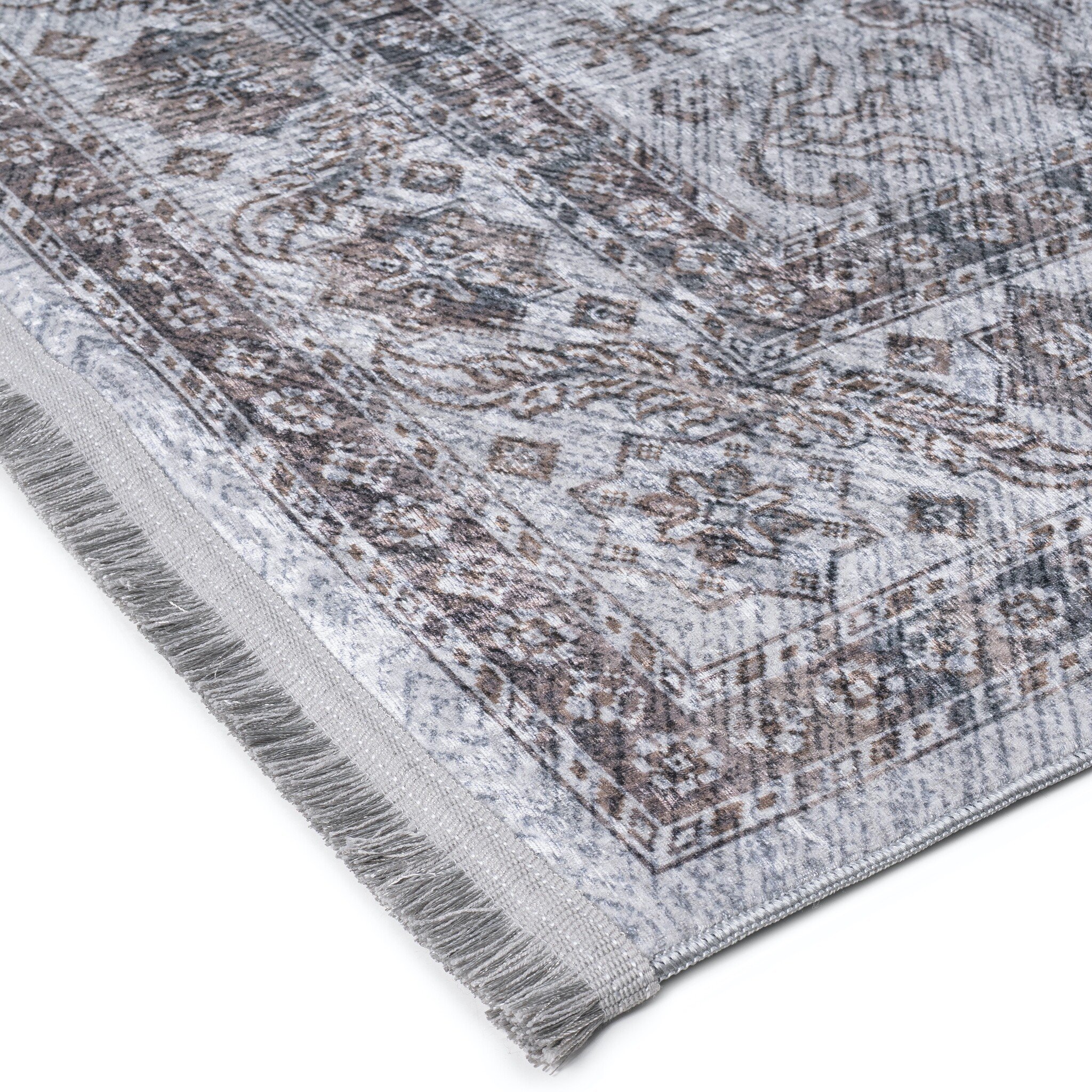 Star Vintage Vloerkleed Wasbaar Anti Slip Grijs Beige