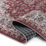 Star Rond Klassiek Oosters Vloerkleed Wasbaar Rood Creme