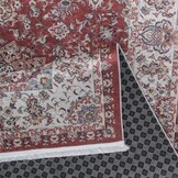 Star Rond Klassiek Oosters Vloerkleed Wasbaar Rood Creme