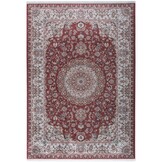 Star Klassiek Oosters Vloerkleed Wasbaar Anti Slip Rood Creme