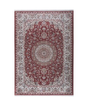 Star Klassiek Oosters Vloerkleed Wasbaar Anti Slip Rood Creme