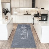 Keukenloper Kitchen Wasbaar Anti-slip Grijs
