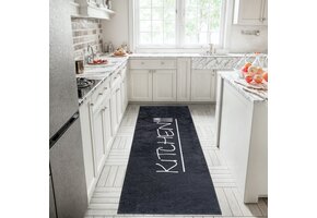 Keukenloper Kitchen Wasbaar Anti-slip Zwart