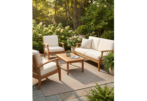 Buitenkleed - Brussels Uni Effen Linnen Beige