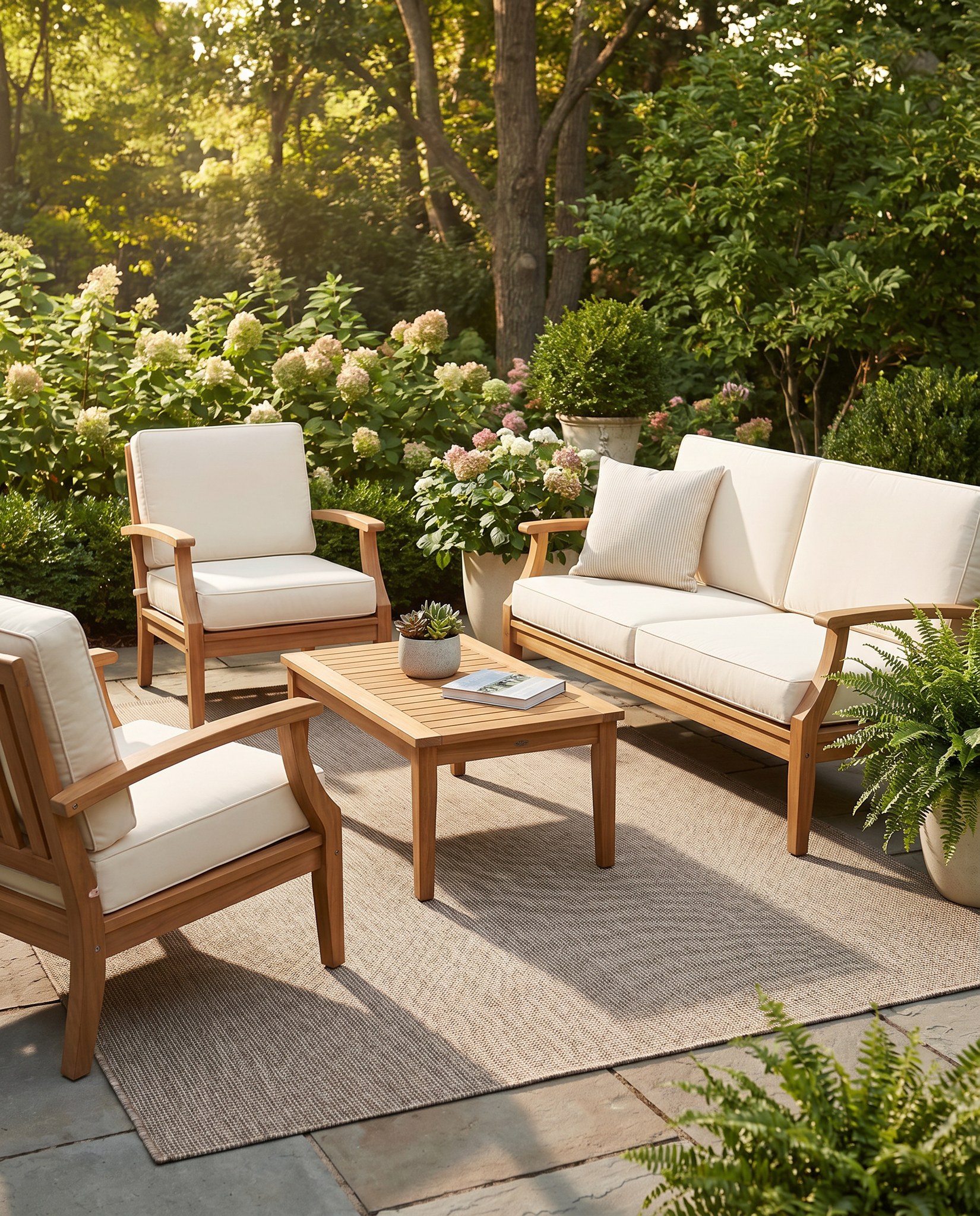 Buitenkleed - Brussels Uni Effen Linnen Beige