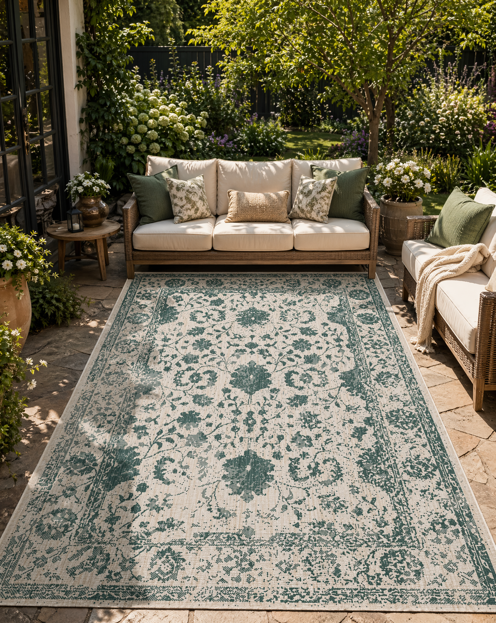 Buitenkleed - Brussels Vintage Groen Creme