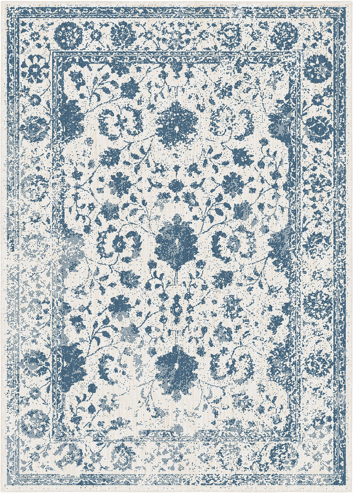 Buitenkleed - Brussels Vintage Blauw Creme
