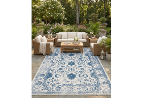 Buitenkleed - Brussels Vintage Blauw Creme