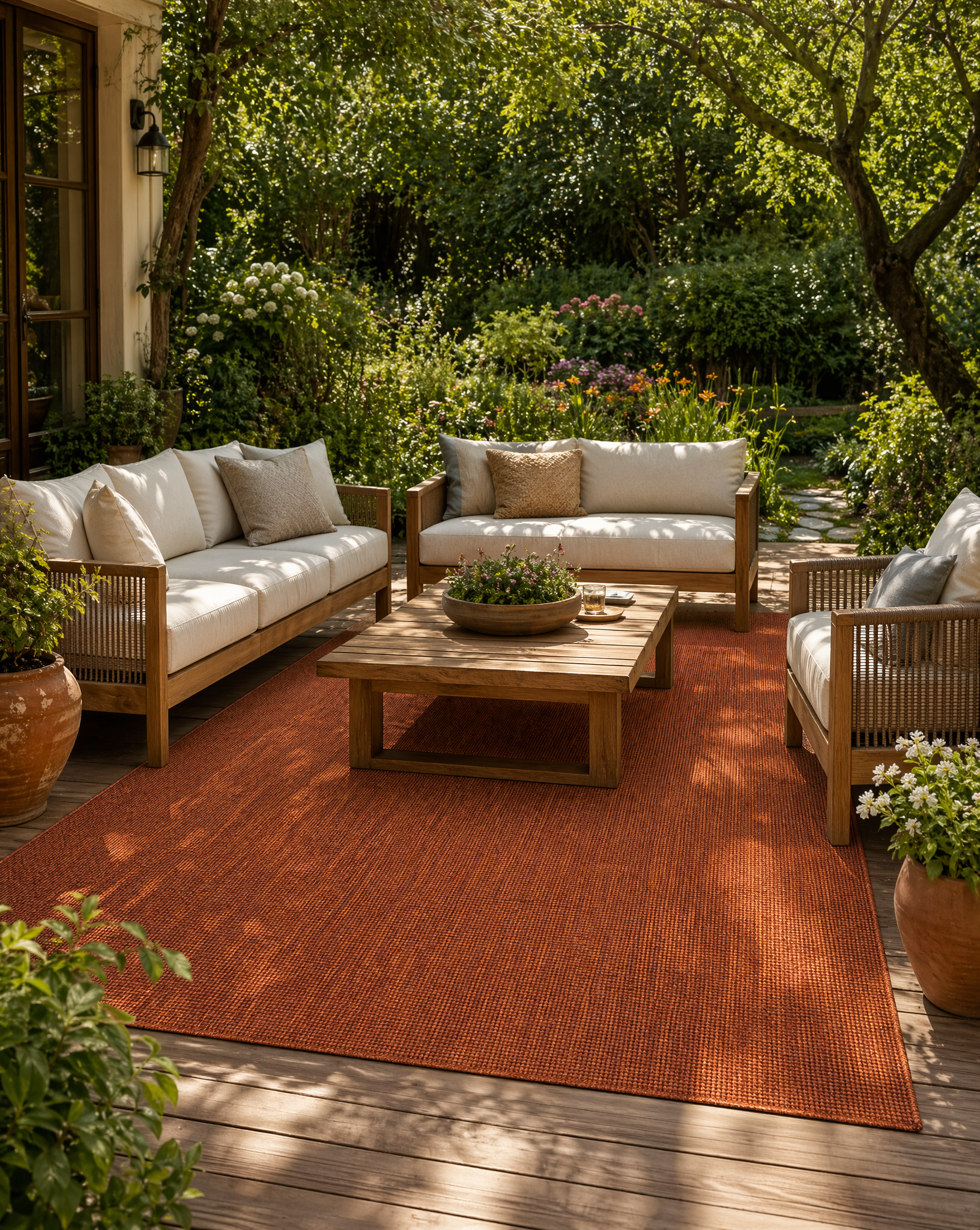 Buitenkleed - Brussels Uni Effen Terra