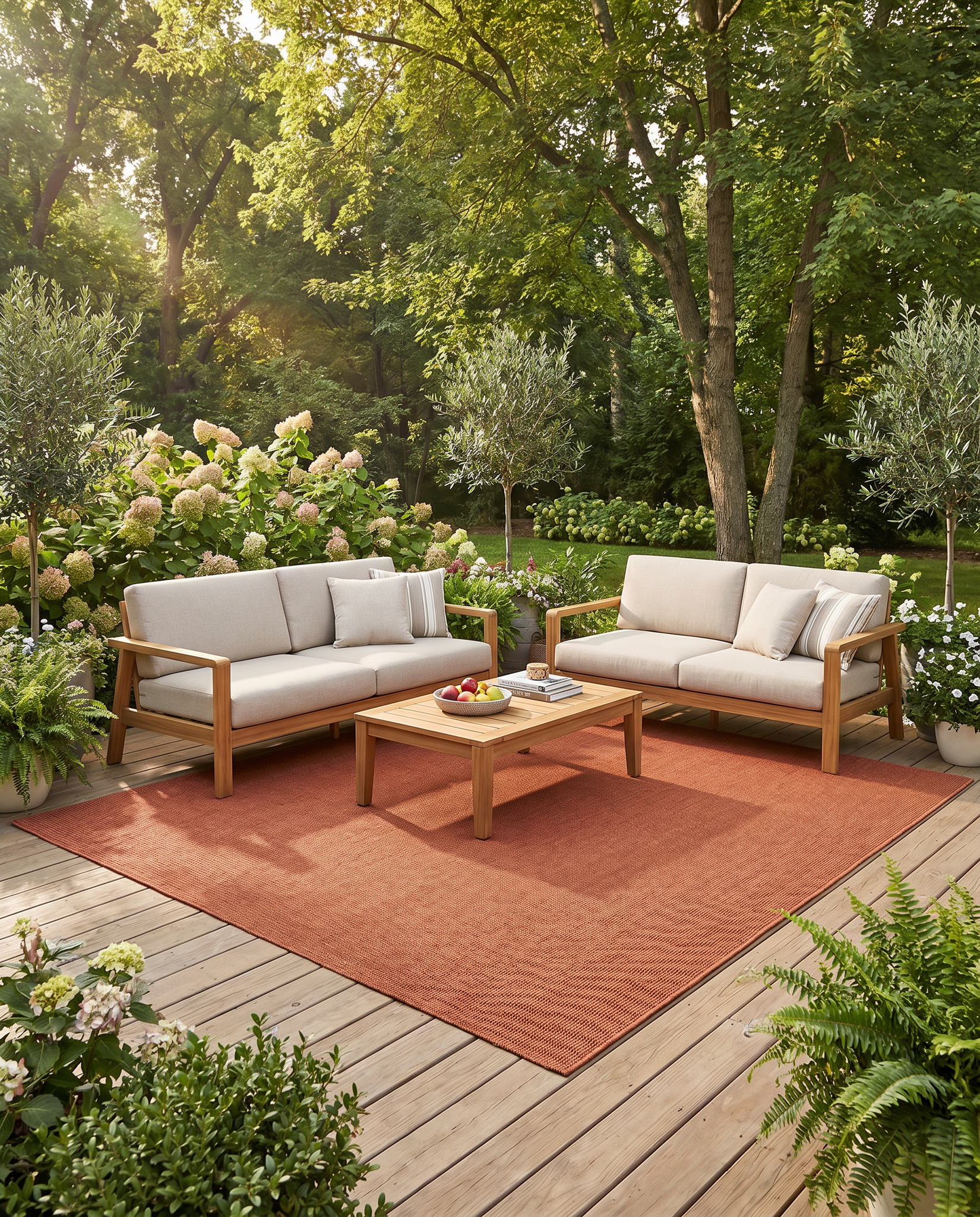 Buitenkleed - Brussels Uni Effen Terra