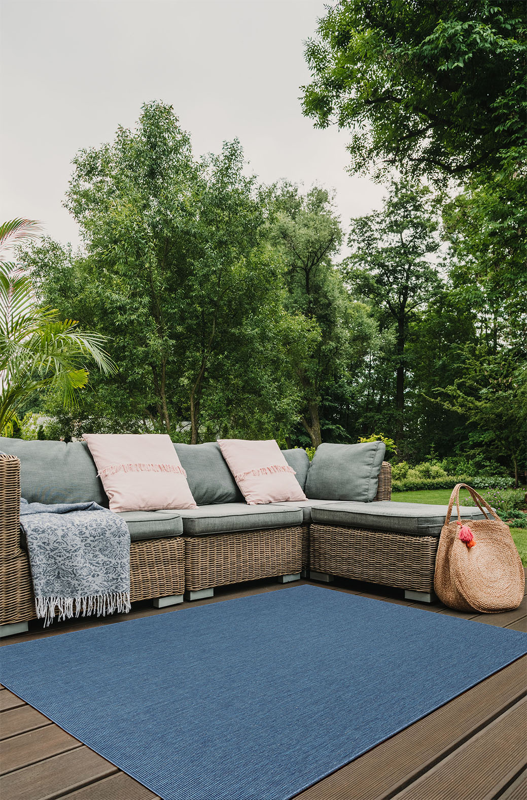 Buitenkleed - Brussels Uni Effen Blauw