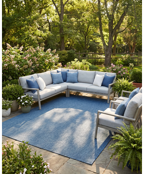 Buitenkleed - Brussels Uni Effen Blauw