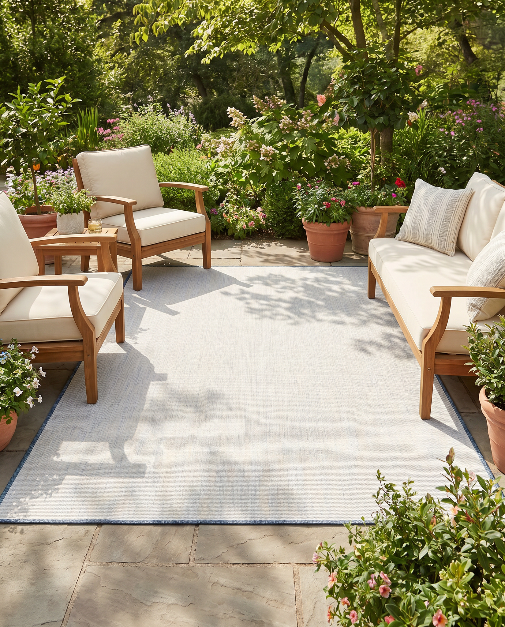 Buitenkleed - Brussels Uni Effen Blauw