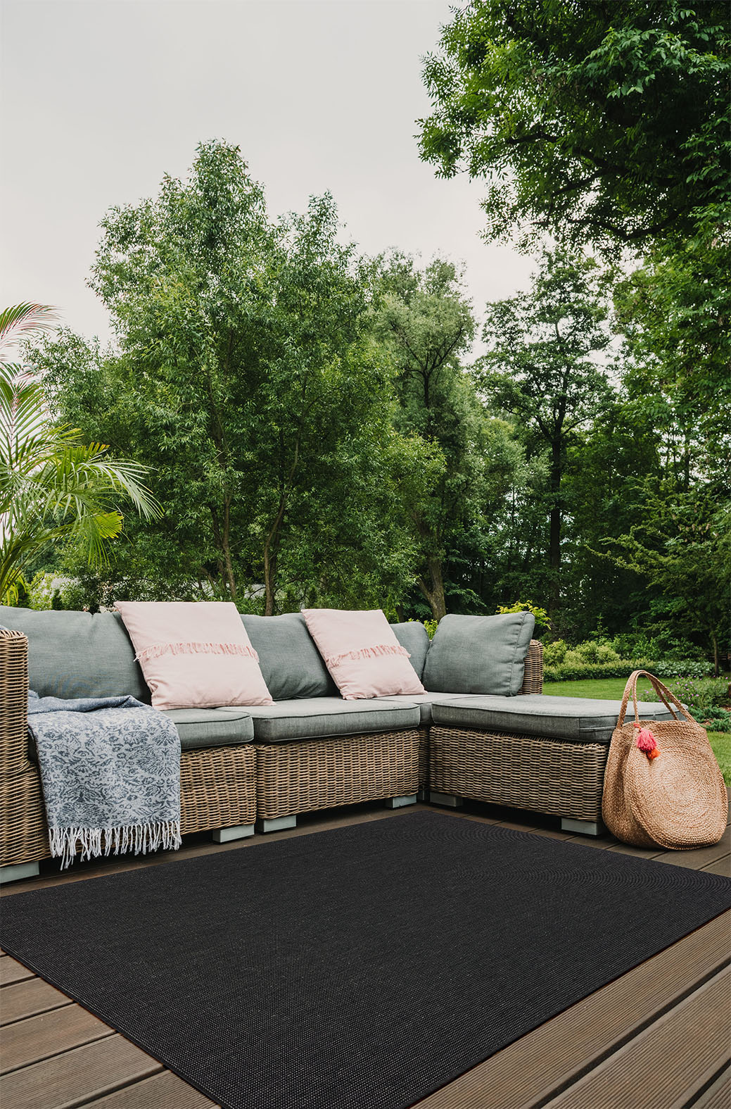 Buitenkleed - Brussels Uni Effen Zwart