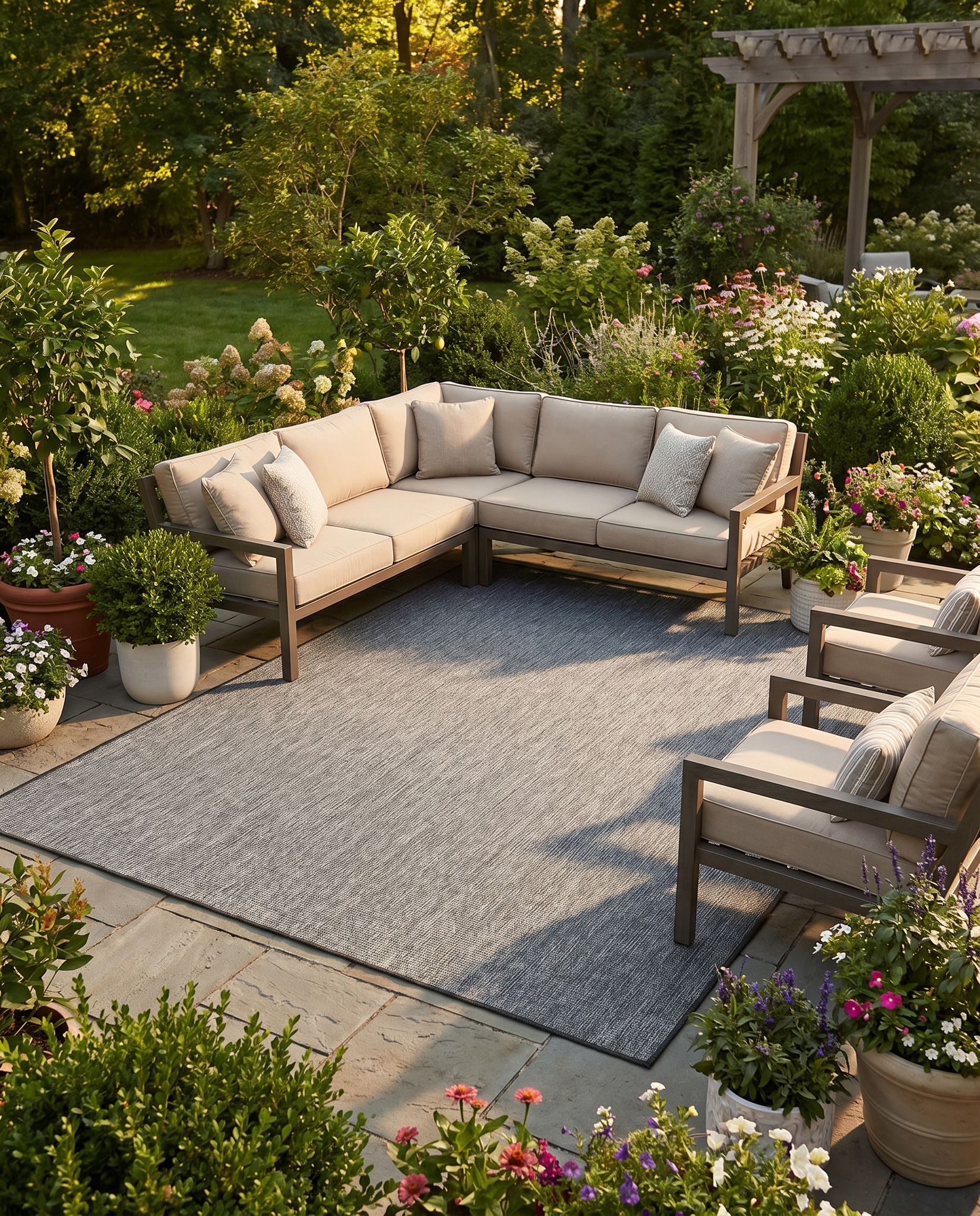 Buitenkleed - Brussels Uni Effen Zwart