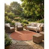 Buitenkleed - Brussels Rond Uni Effen Terra