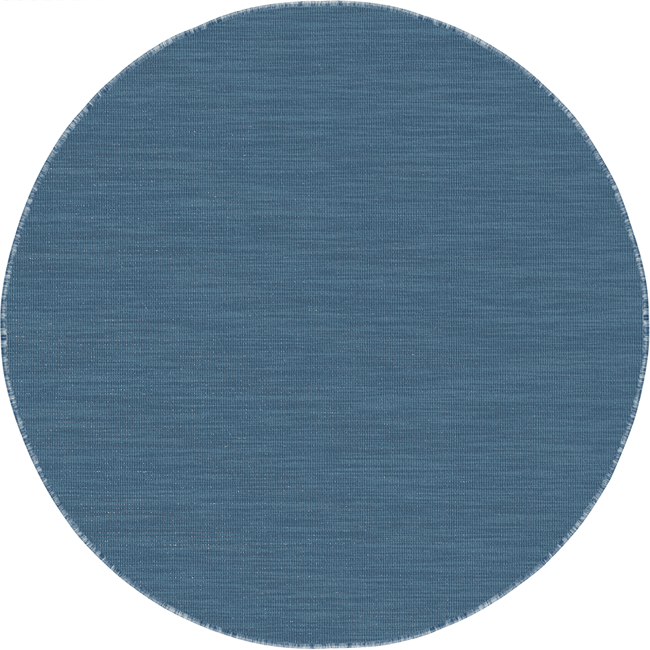 Buitenkleed - Brussels Rond Uni Effen Blauw