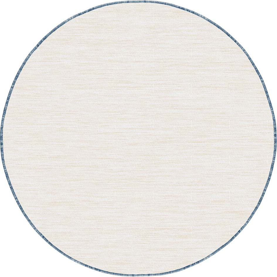 Buitenkleed - Brussels Rond Uni Effen Blauw