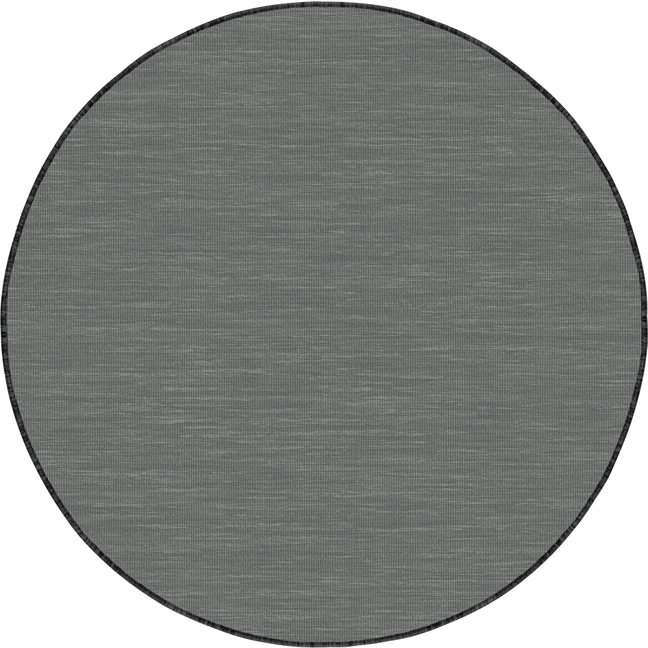 Buitenkleed - Brussels Rond Uni Effen Zwart