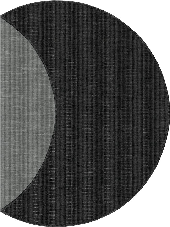 Buitenkleed - Brussels Rond Uni Effen Zwart