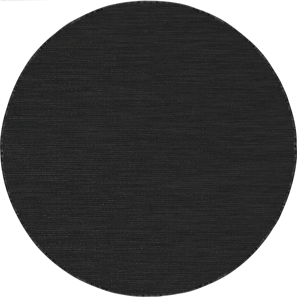 Buitenkleed - Brussels Rond Uni Effen Zwart