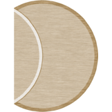 Buitenkleed - Brussels Rond Uni Effen Kader Linnen Beige