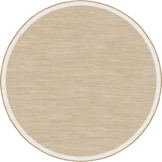 Buitenkleed - Brussels Rond Uni Effen Kader Linnen Beige