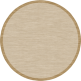 Buitenkleed - Brussels Rond Uni Effen Kader Linnen Beige