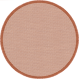 Buitenkleed - Brussels Rond Uni Effen Kader Terra