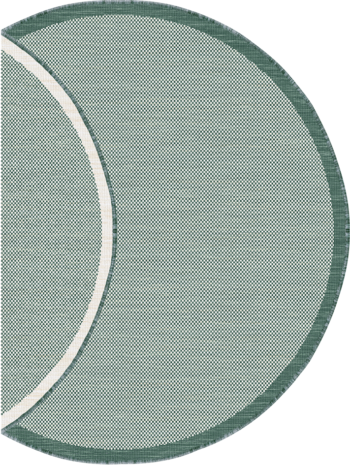 Buitenkleed - Brussels Rond Uni Effen Groen