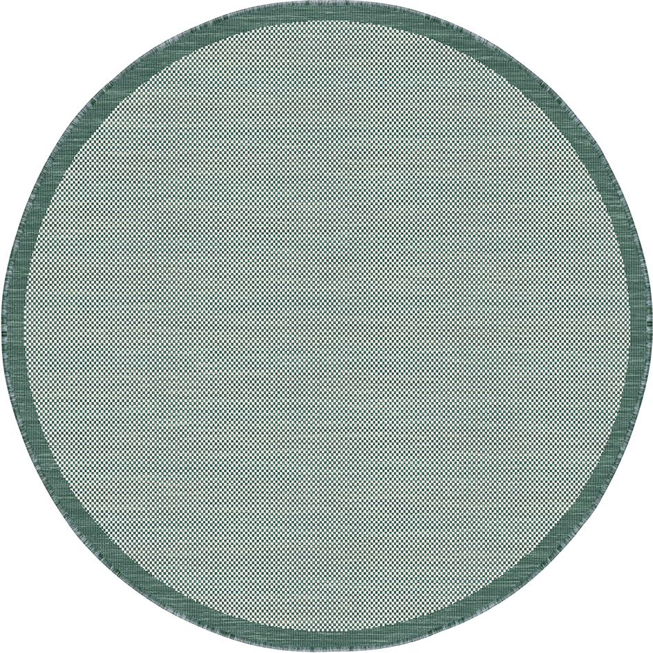 Buitenkleed - Brussels Rond Uni Effen Groen