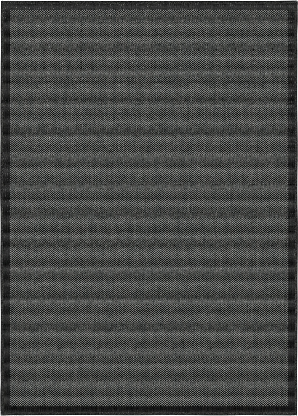 Buitenkleed - Brussels Uni Effen Kader Zwart