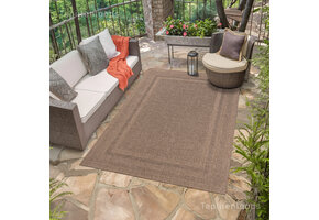 Sahara Buitenkleed Jute-Look Weerbestendig Vloerkleed Beige