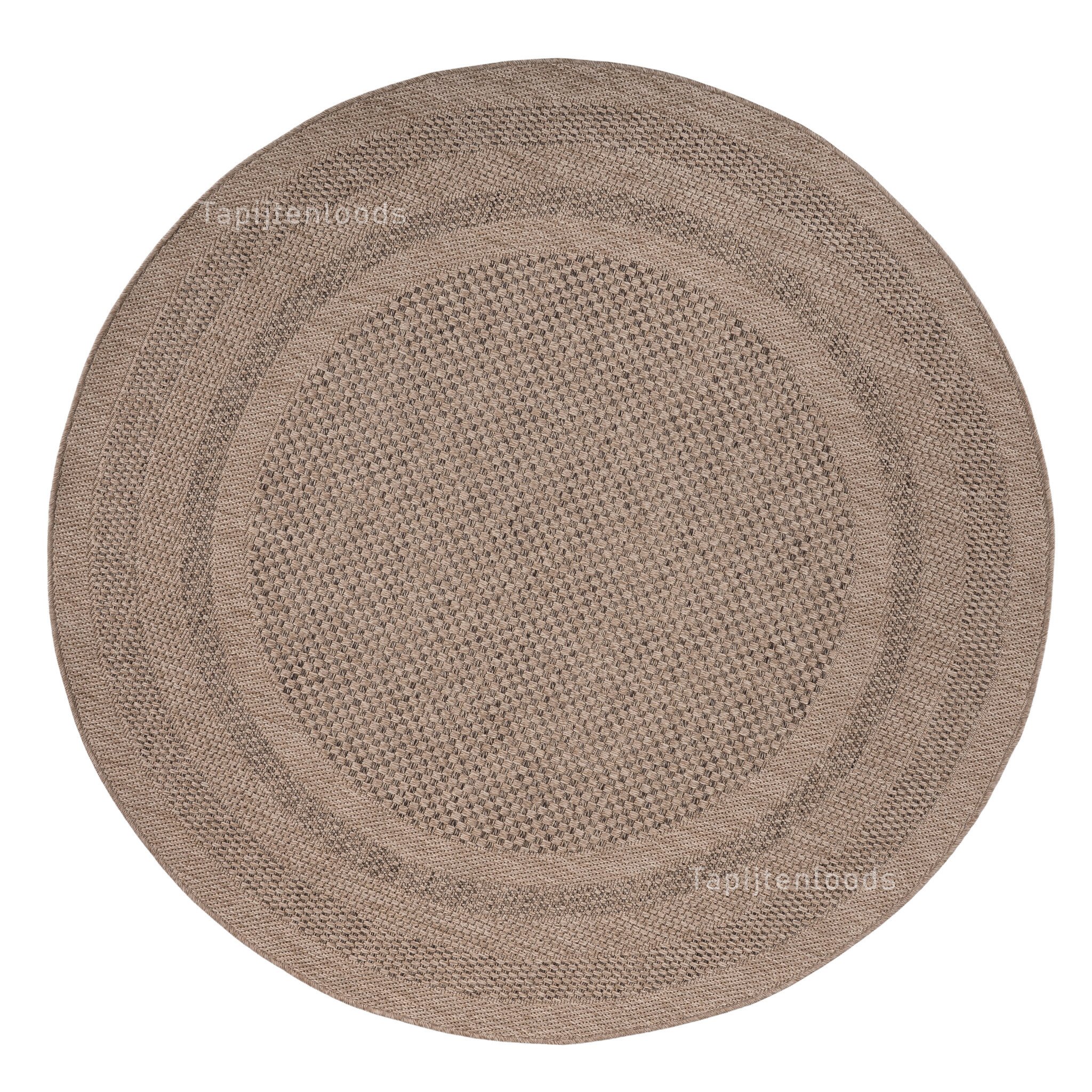 Sahara Rond Buitenkleed Jute-Look Weerbestendig Vloerkleed Beige