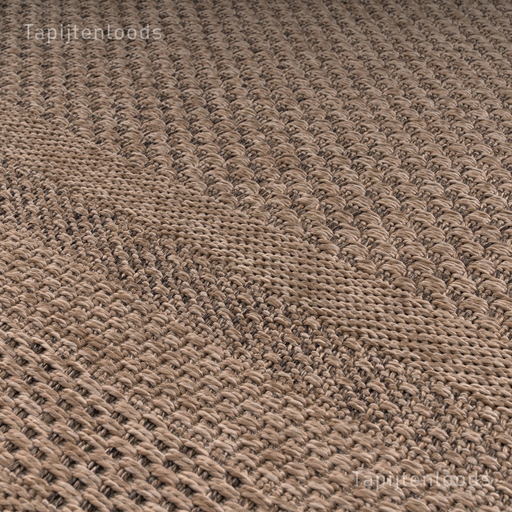 Sahara Rond Buitenkleed Jute-Look Weerbestendig Vloerkleed Beige