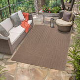 Sahara Japandi Buitenkleed Jute-Look Weerbestendig Vloerkleed Beige Zwart