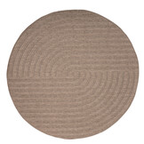 Sahara Japandi Rond Buitenkleed Jute-Look Weerbestendig Vloerkleed Beige Zwart